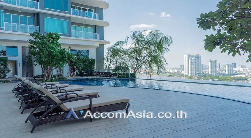  2  1 br Condominium For Rent in Charoenkrung ,Bangkok BTS Saphan Taksin at Menam Residences AA31252