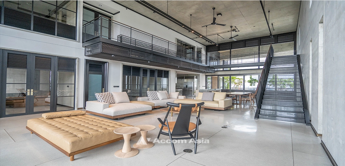 unitBig Balcony, Private Swimming Pool, Duplex Condo, Pet friendly | Industrial-style residence with rooftop garden in Sathorn (AA31302)