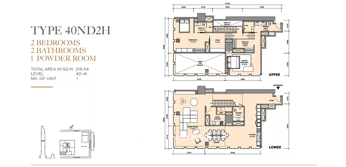 30  2 br Condominium For Sale in Silom ,Bangkok BTS Chong Nonsi at The Ritz Carlton Residences AA31360