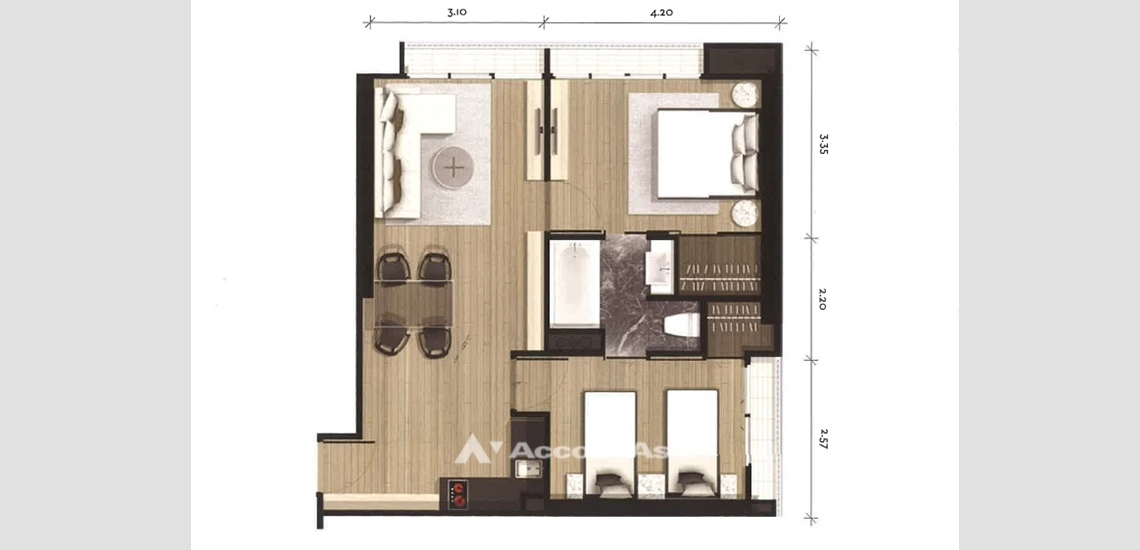 unitSmart Layout Condo with Light Tones and City View (AA31812)