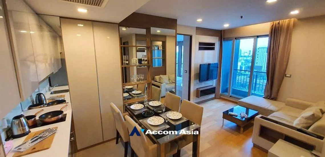 unit 2 Bedrooms  Condominium For Rent in New Phetchaburi, Bangkok  near MRT Phetchaburi - ARL Makkasan (AA32279)