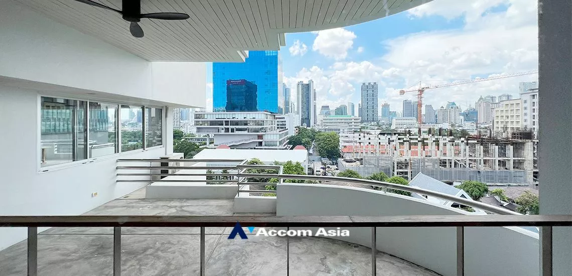 Huge Terrace |  4 Bedrooms  Apartment For Rent in Sathorn, Bangkok  near BTS Chong Nonsi (AA32429)