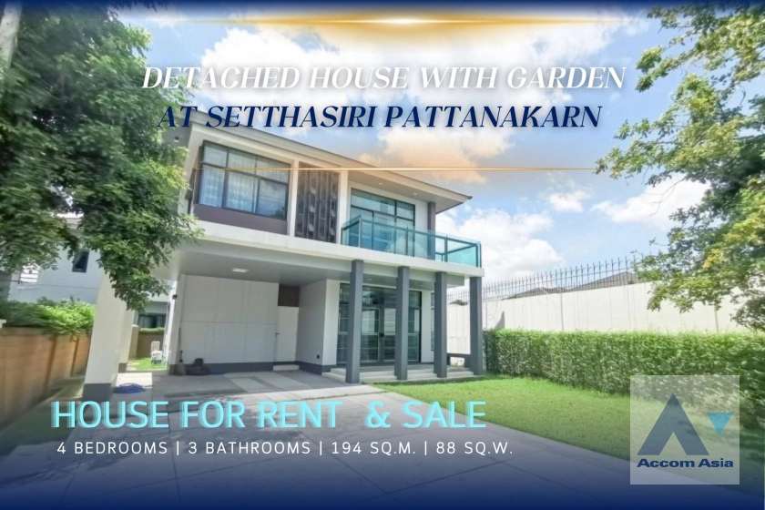  Setthasiri Pattanakarn House  4 Bedroom for Sale & Rent ARL Hua Mak in Pattanakarn Bangkok