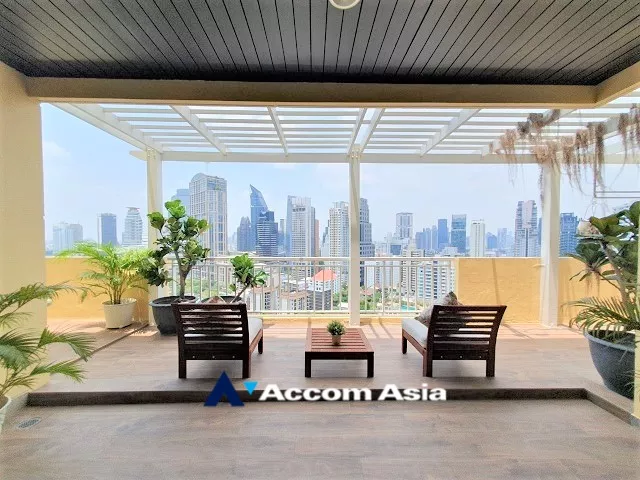 Big Balcony, Penthouse |  4 Bedrooms  Condominium For Rent & Sale in Sukhumvit, Bangkok  near BTS Phrom Phong (AA32862)