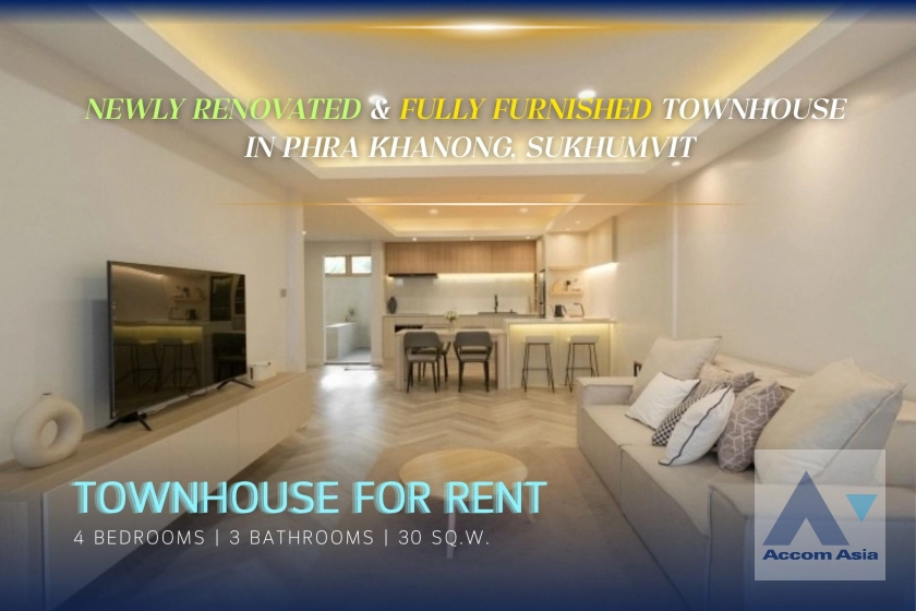  2  4 br Townhouse for rent and sale in Sukhumvit ,Bangkok BTS Phra khanong AA33050
