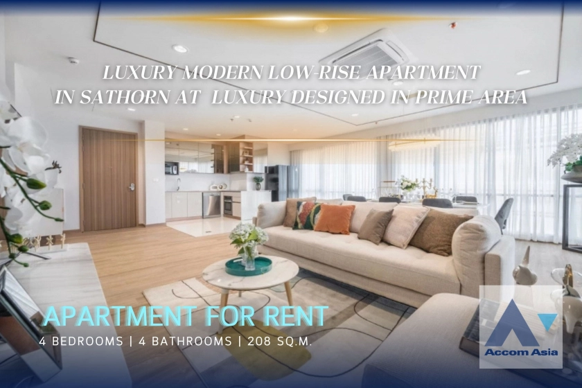 unitPet friendly | Modern apartment in Sathorn, with open layout and elegant tones (AA33435)