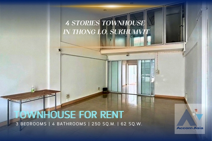  2  3 br Townhouse For Rent in Sukhumvit ,Bangkok BTS Thong Lo AA34265
