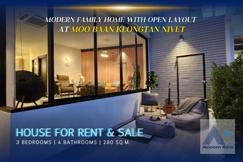 Moo Baan Klongtan Nivet Townhouse  3 Bedroom for Sale & Rent BTS Phra khanong in Sukhumvit Bangkok