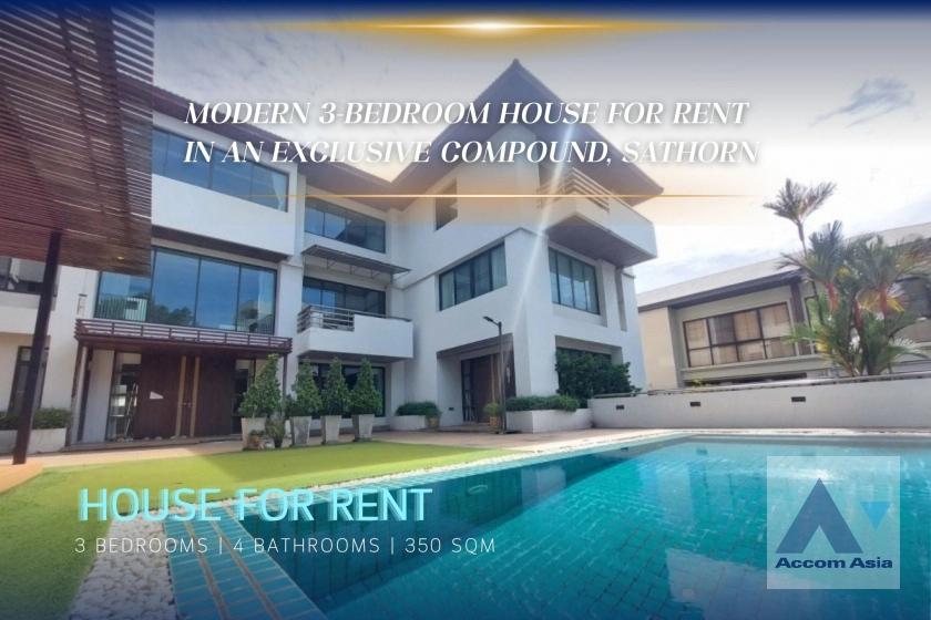  2  3 br House For Rent in Sathorn ,Bangkok MRT Khlong Toei 55091
