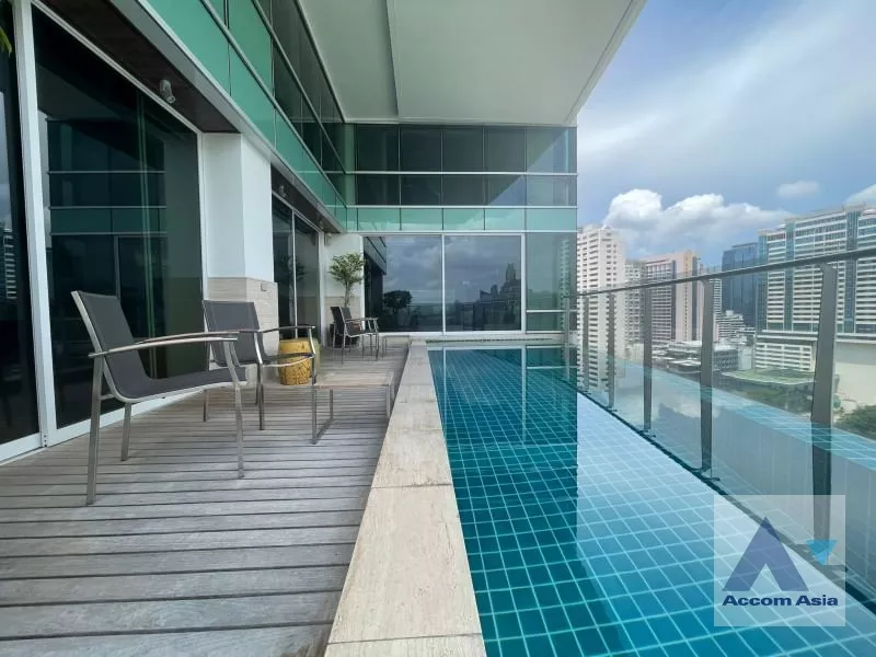 Huge Terrace, Private Swimming Pool, Duplex Condo |  3 Bedrooms  Condominium For Rent in Sukhumvit, Bangkok  near BTS Phrom Phong (AA37118)