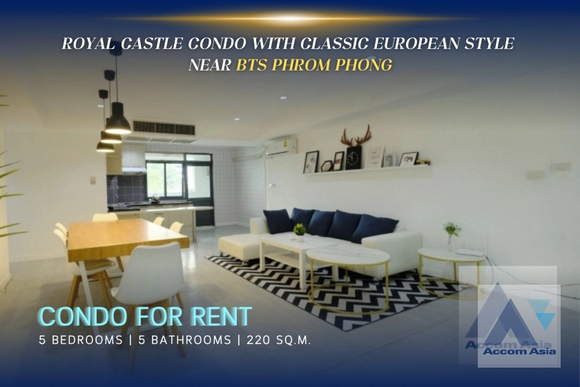 unitRoyal Castle condo with classic European style  Near BTS Phrom Phong (AA37144)