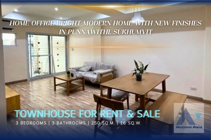  2  3 br Townhouse for rent and sale in Bang Na ,Bangkok BTS Punnawithi AA37254