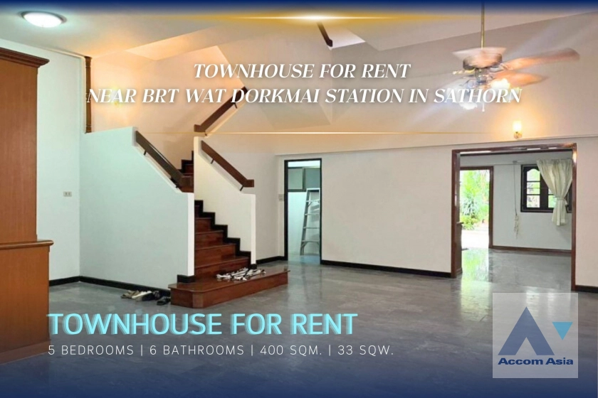  2  5 br Townhouse for rent and sale in Sathorn ,Bangkok BRT Wat Priwat AA38491