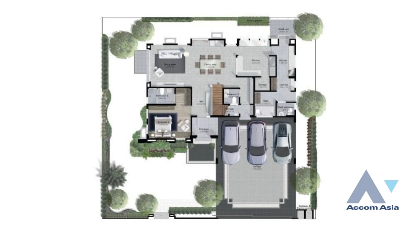 48  4 br House for rent and sale in Latkrabang ,Bangkok ARL Ban Thap Chang at Nantawan Rama 9 New Krungthepkreetha AA38862