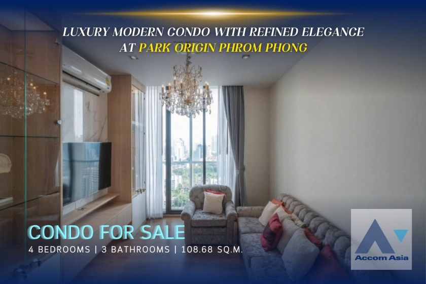Park Origin Phrom Phong Condominium  4 Bedroom for Sale BTS Phrom Phong in Sukhumvit Bangkok