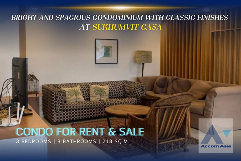 14  3 br Condominium for rent and sale in Sukhumvit ,Bangkok BTS Asok - MRT Sukhumvit at Sukhumvit Casa AA39649