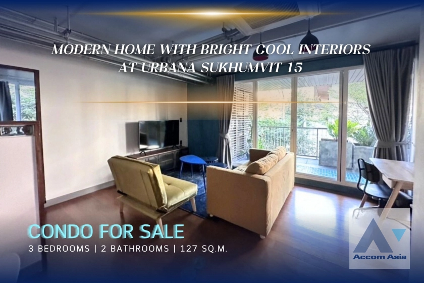 unit Modern home with bright blue interiors at Urbana Sukhumvit 15 (AA39741)