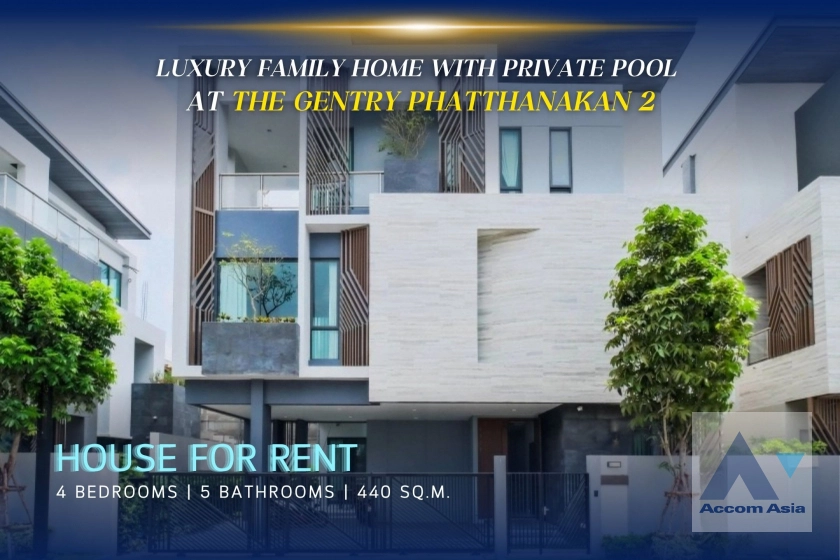  2  4 br House for rent and sale in Sukhumvit ,Bangkok ARL Hua Mak at The Gentry Phatthanakan 2 AA39766