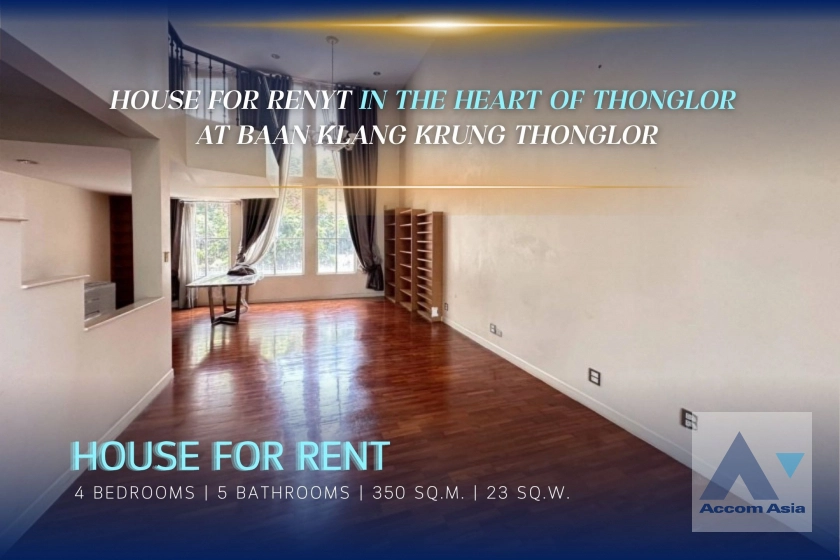  2  4 br House for rent and sale in Sukhumvit ,Bangkok BTS Thong Lo at Baan Klang Krung Thonglor AA42239