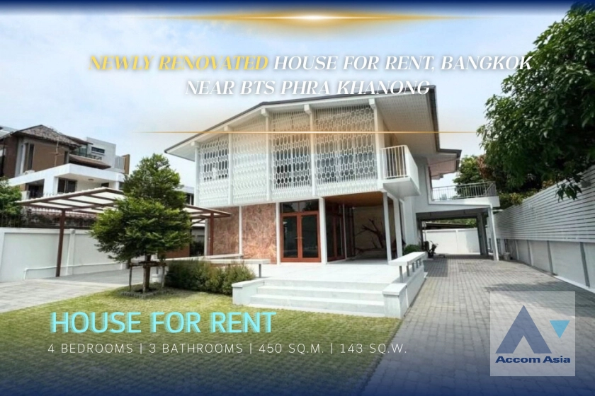  2  4 br House For Rent in Sukhumvit ,Bangkok BTS Phra khanong AA43826