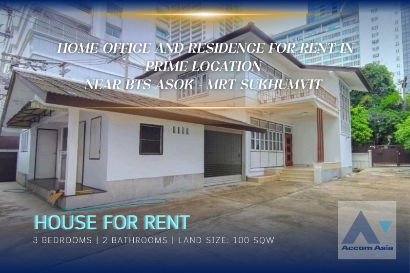  2  3 br House for rent and sale in Sukhumvit ,Bangkok BTS Asok - MRT Sukhumvit 9010401