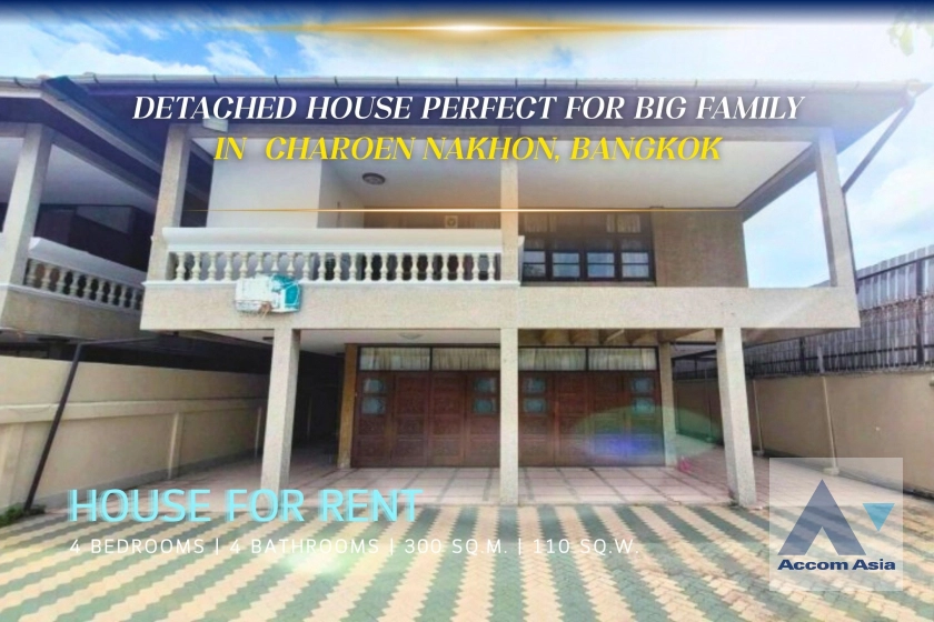  2  4 br House For Rent in Charoen Nakhon ,Bangkok BTS Krung Thon Buri AA44025