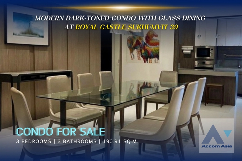 unitModern dark-toned condo with glass dining at Royal Castle (AA44283)