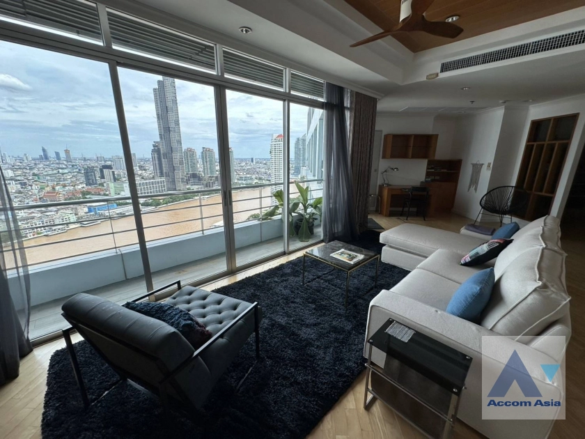  Baan Sathorn Chaophraya Condominium  2 Bedroom for Rent BTS Krung Thon Buri in Charoennakhon Bangkok